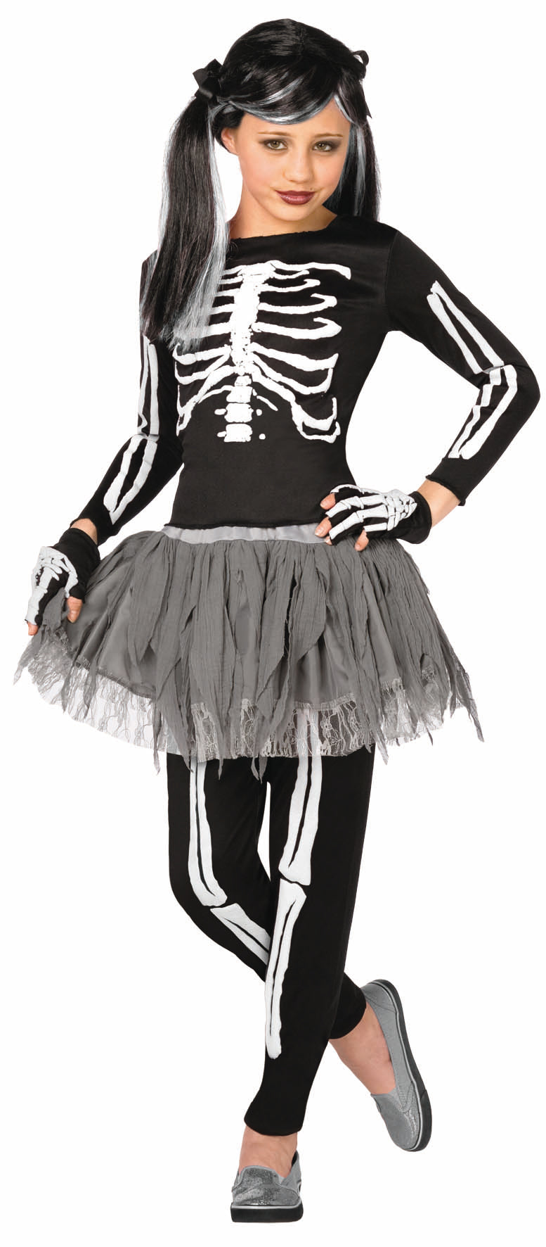 White Skeleton Child's Costume