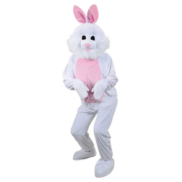 White Mascot Bunny Rabbit suit costume.