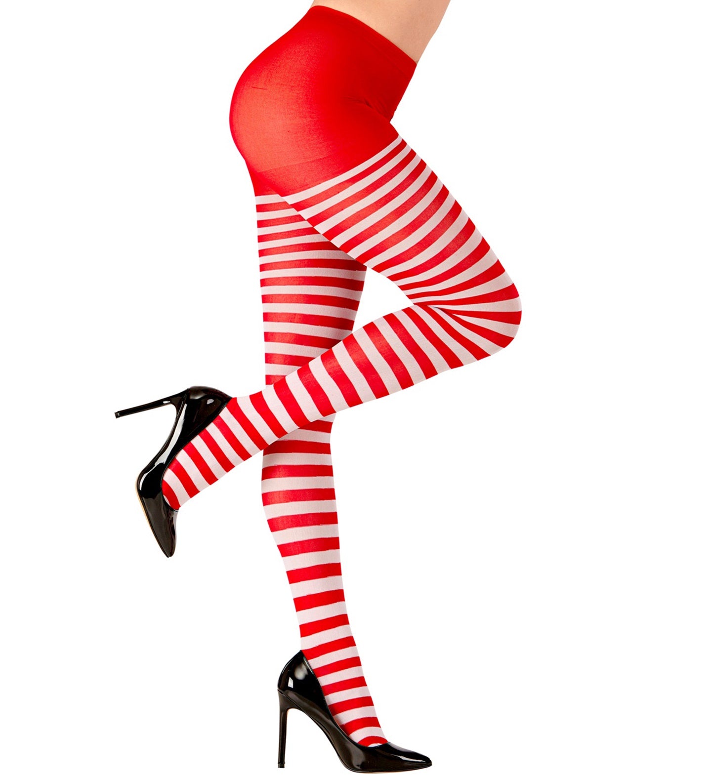 Red and Black Stripe Tights Pantyhose 