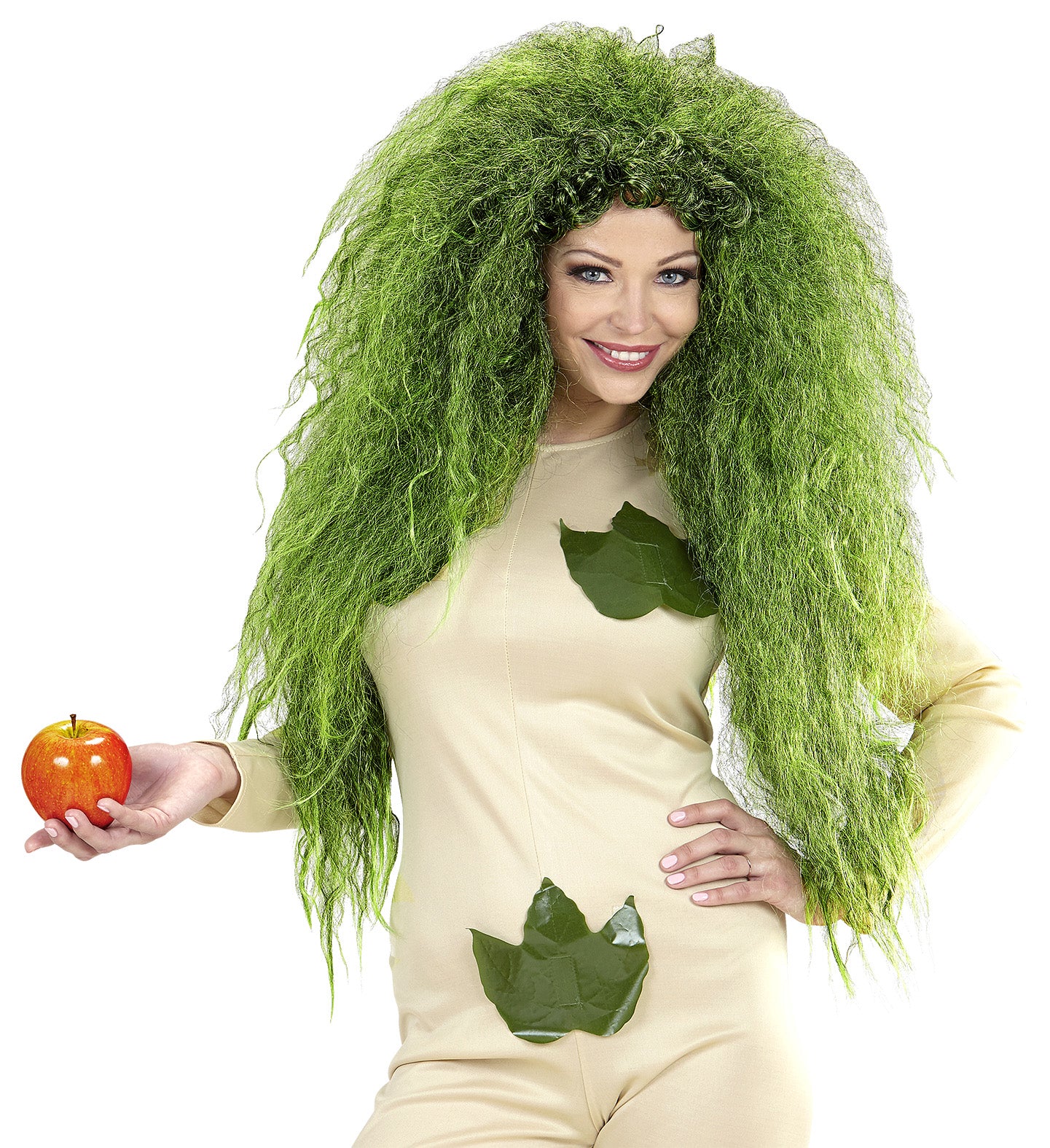 Shaggy green wig for Poison Ivy costume