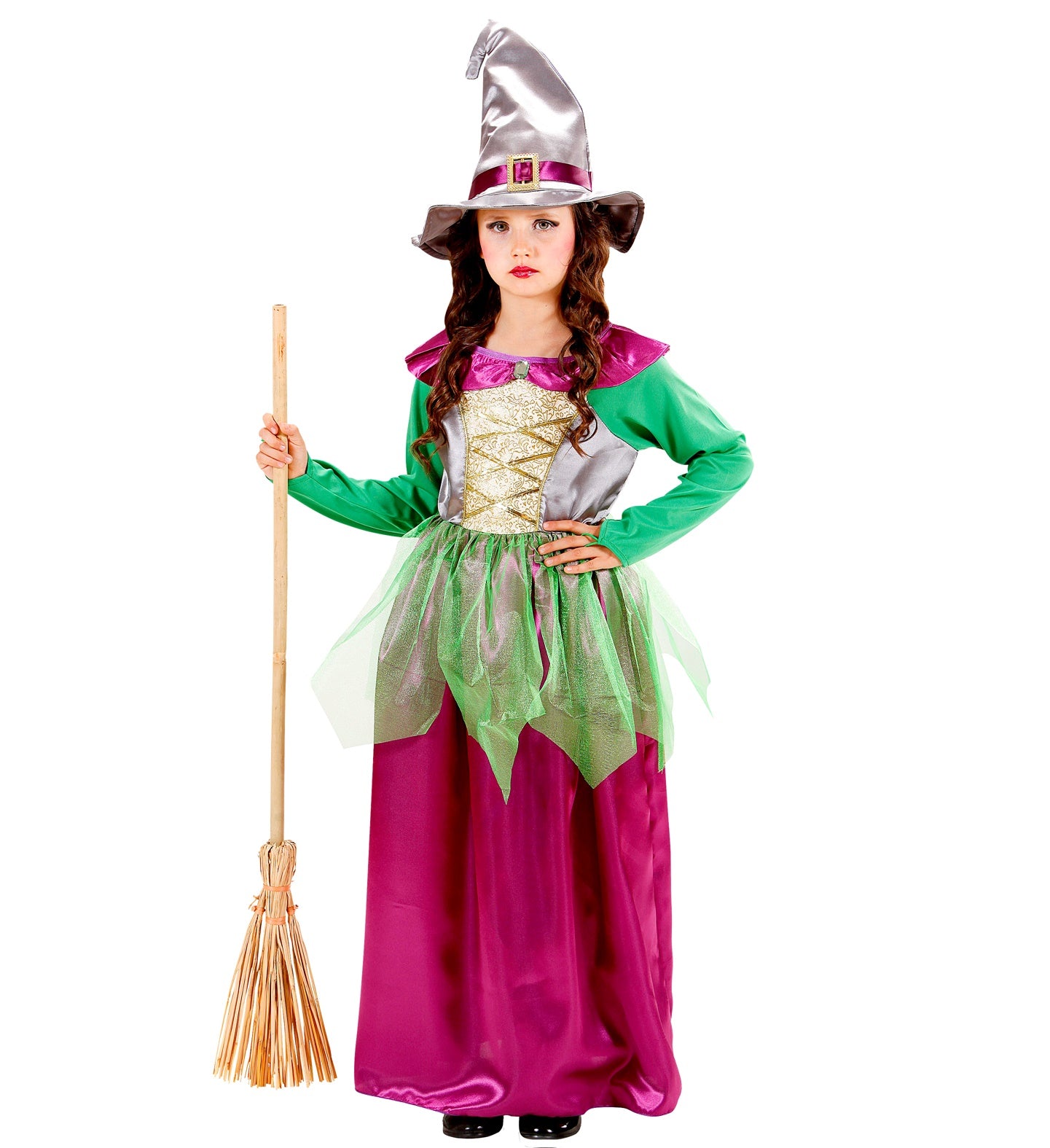 Witch Outfit Child Green and Purple