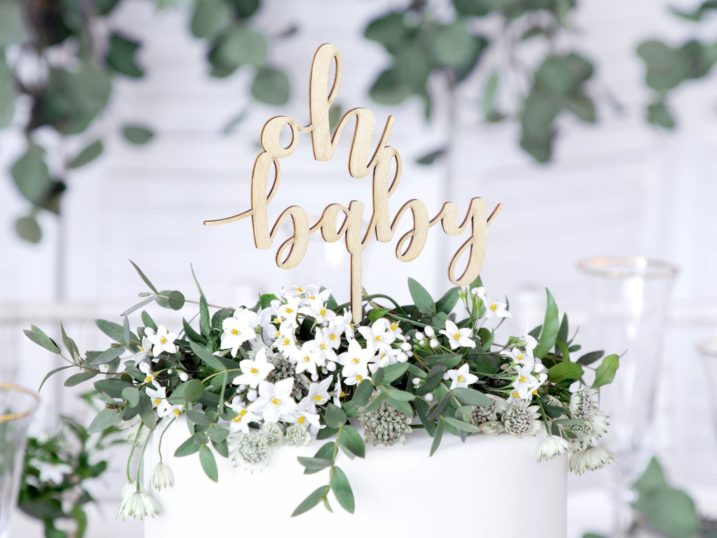 Wood Oh Baby Cake Topper