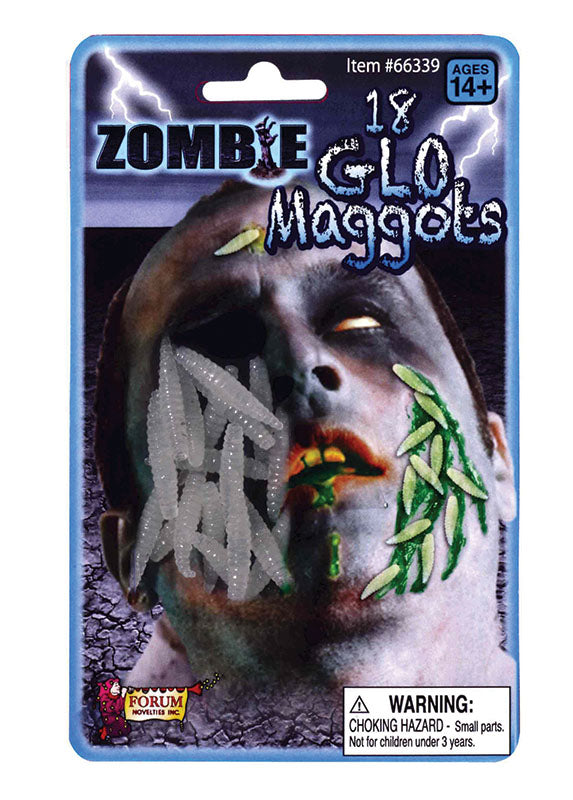 Zombie Glow in The Dark Fake Maggots