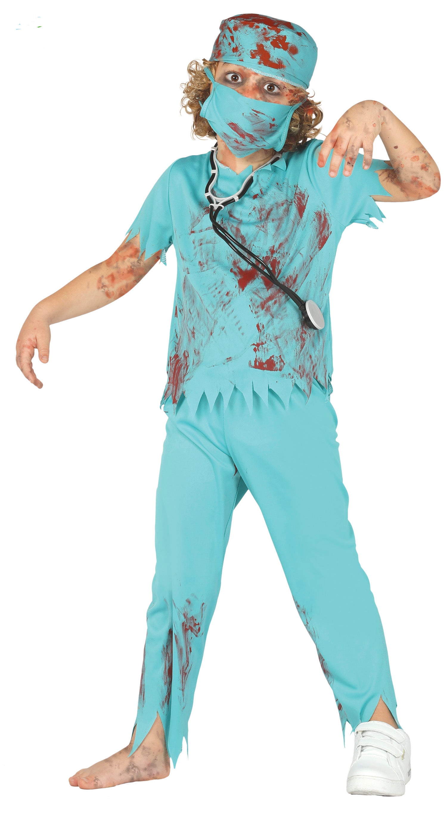 Zombie Surgeon Hospital Nurse Costume Kids