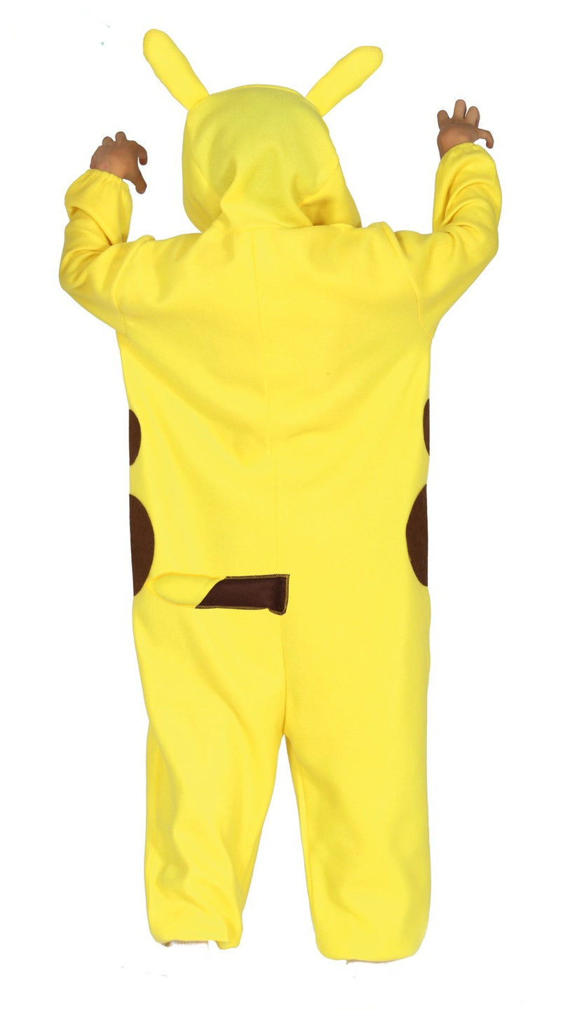 Electric Chinchilla Onesie Child Pikachu costume rear