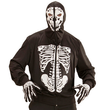 skeleton zip up hoodie costume