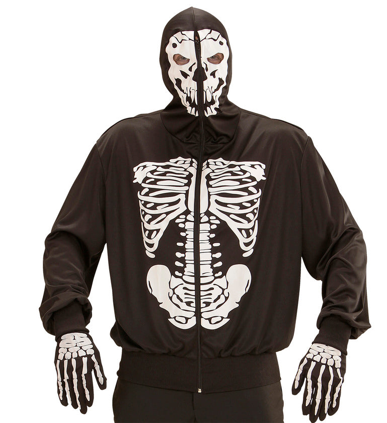 skeleton zip up hoodie outfit