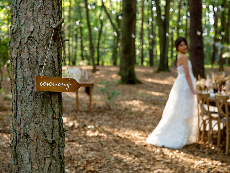 wedding Ceremony Wooden Sign